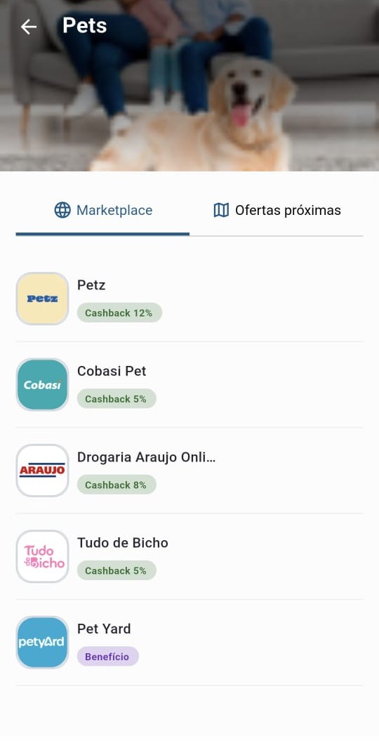 Benefícios em pets no app PrevidaMais
